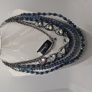 Premier Designs Layered Necklace Crystals & Cubic Zirconia